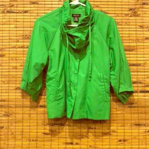 Sharpe Green cropped jacket with cowl neck